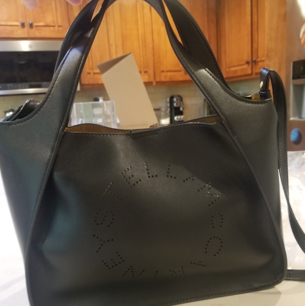 Stella McCartney Perforated Logo Faux Satchel